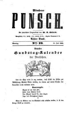 Münchener Punsch Sonntag 22. Juli 1855