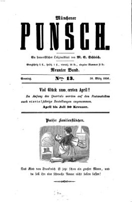 Münchener Punsch Sonntag 30. März 1856