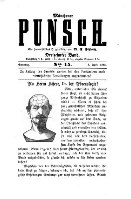 Münchener Punsch Sonntag 8. April 1860