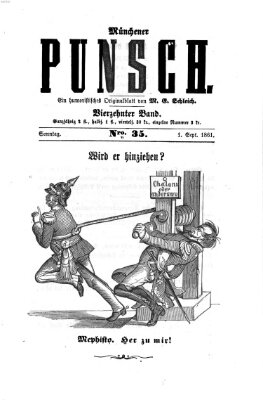 Münchener Punsch Sonntag 1. September 1861