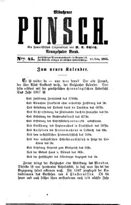 Münchener Punsch Sonntag 11. November 1866