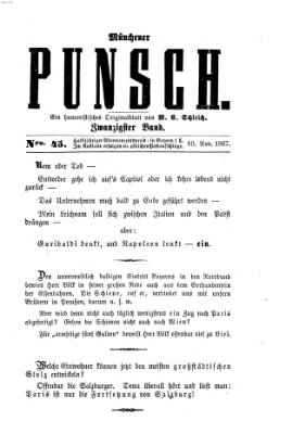 Münchener Punsch Sonntag 10. November 1867