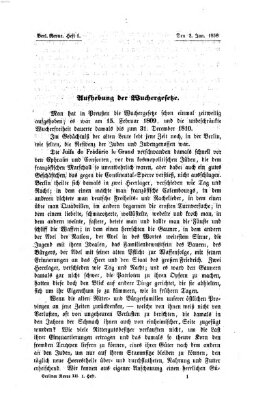 Berliner Revue Samstag 2. Januar 1858