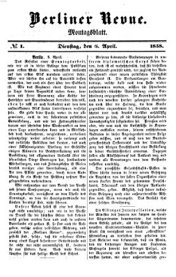 Berliner Revue Dienstag 6. April 1858