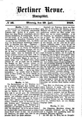 Berliner Revue Montag 19. Juli 1858