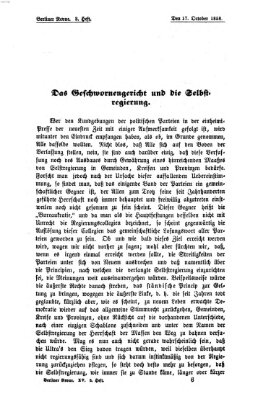Berliner Revue Sonntag 17. Oktober 1858