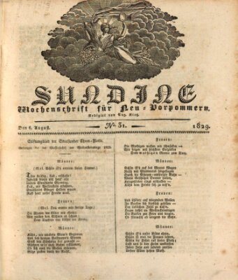 Sundine Donnerstag 6. August 1829