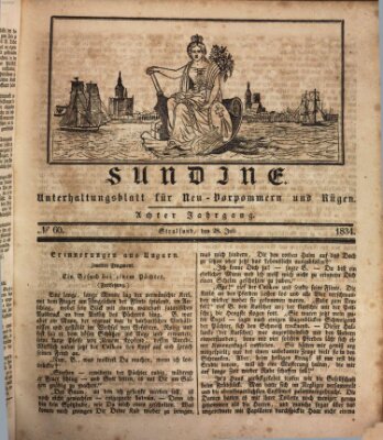 Sundine Montag 28. Juli 1834
