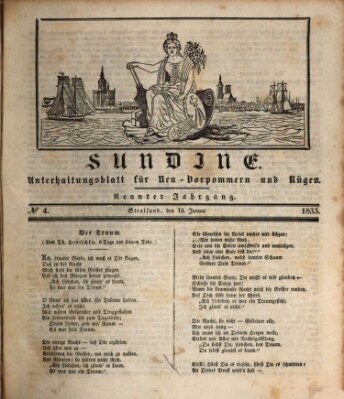 Sundine Montag 12. Januar 1835