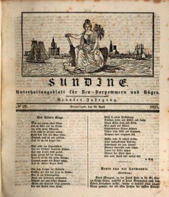 Sundine Freitag 10. April 1835