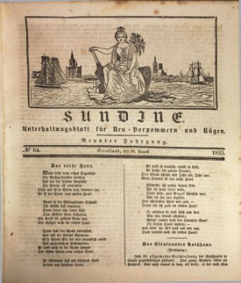 Sundine Montag 10. August 1835