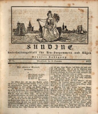 Sundine Freitag 18. September 1835