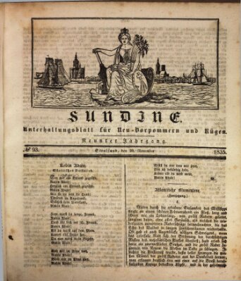 Sundine Freitag 20. November 1835