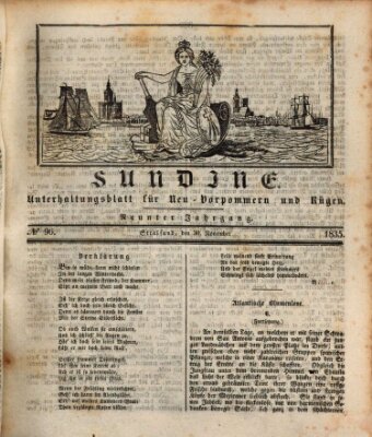 Sundine Montag 30. November 1835