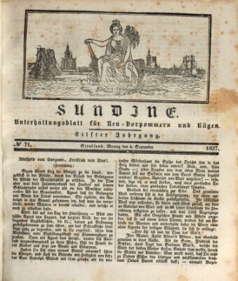 Sundine Montag 4. September 1837