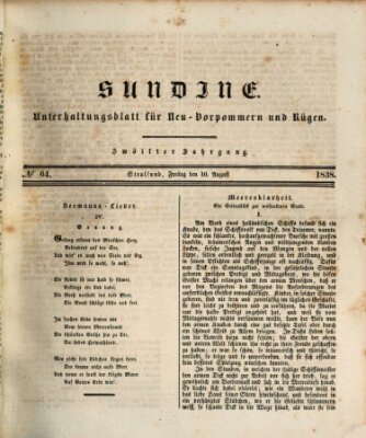 Sundine Freitag 10. August 1838