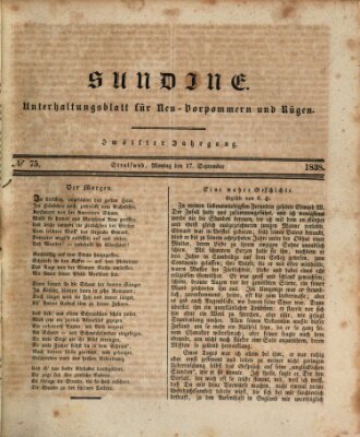 Sundine Montag 17. September 1838