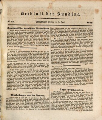 Sundine Freitag 8. Juni 1838