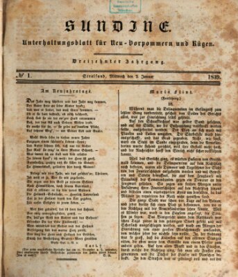 Sundine Mittwoch 2. Januar 1839