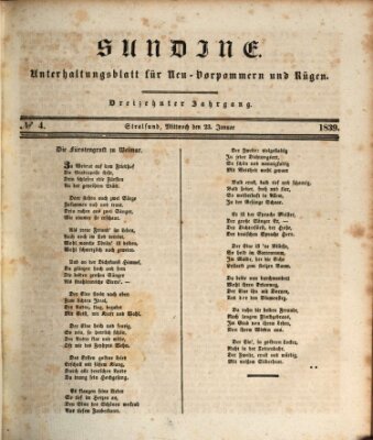 Sundine Mittwoch 23. Januar 1839