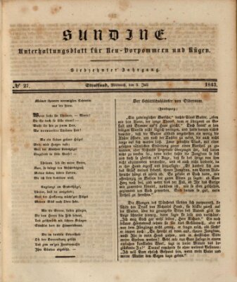 Sundine Mittwoch 5. Juli 1843