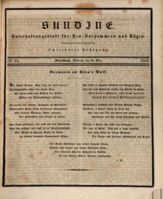 Sundine Mittwoch 20. März 1844