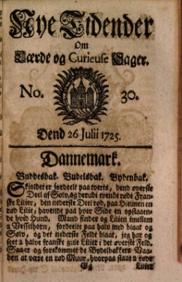 Nye tidender om laerde og curieuse sager Donnerstag 26. Juli 1725