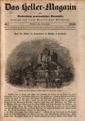 Das Heller-Magazin Samstag 3. Oktober 1840