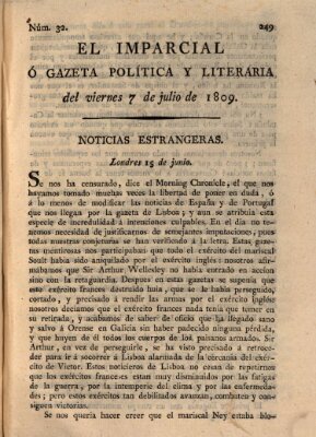 El Imparcial ó gazeta política y literaria Freitag 7. Juli 1809