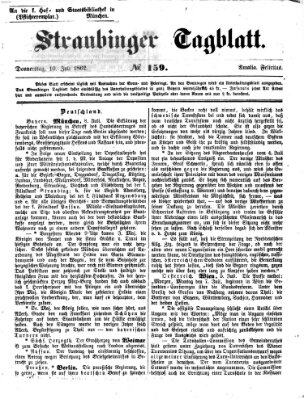 Straubinger Tagblatt Donnerstag 10. Juli 1862