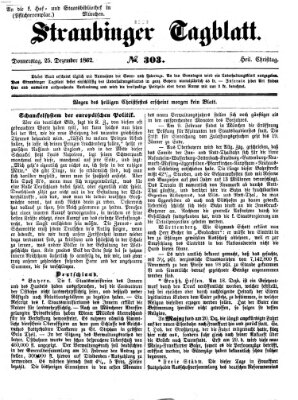 Straubinger Tagblatt Donnerstag 25. Dezember 1862