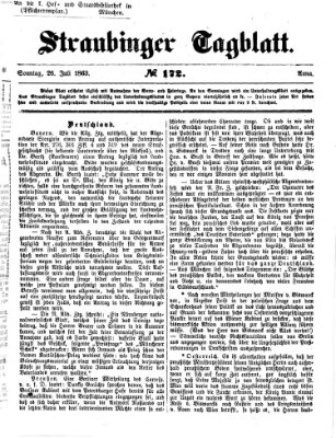 Straubinger Tagblatt Sonntag 26. Juli 1863