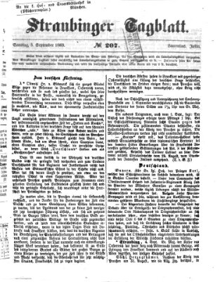 Straubinger Tagblatt Samstag 5. September 1863
