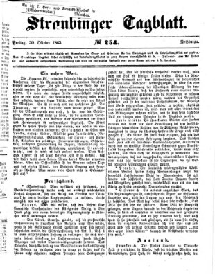 Straubinger Tagblatt Freitag 30. Oktober 1863