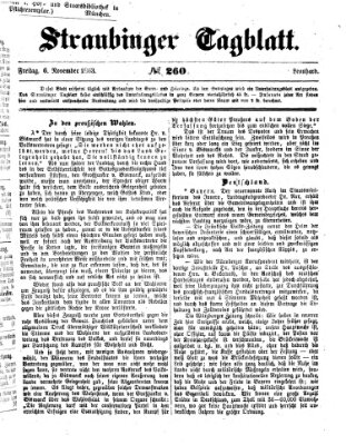 Straubinger Tagblatt Freitag 6. November 1863