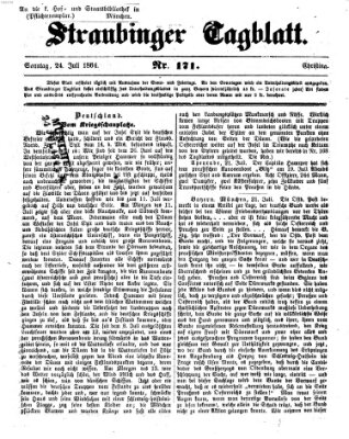 Straubinger Tagblatt Sonntag 24. Juli 1864