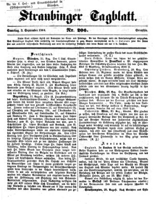 Straubinger Tagblatt Samstag 3. September 1864