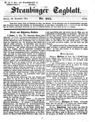 Straubinger Tagblatt Freitag 23. September 1864