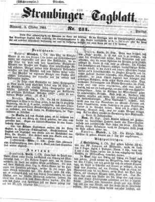 Straubinger Tagblatt Mittwoch 5. Oktober 1864