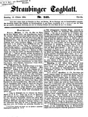 Straubinger Tagblatt Samstag 15. Oktober 1864
