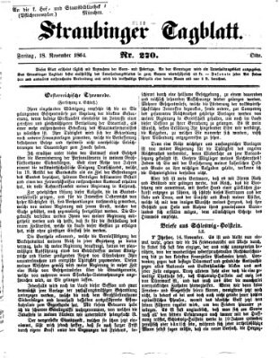Straubinger Tagblatt Freitag 18. November 1864