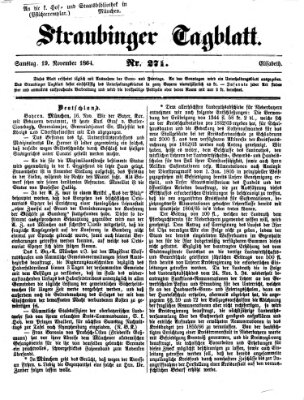 Straubinger Tagblatt Samstag 19. November 1864