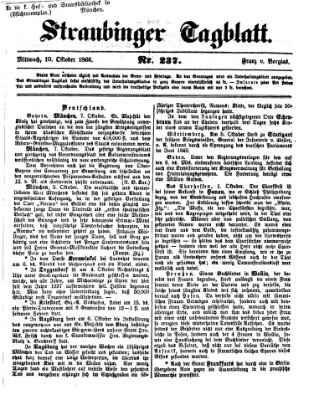 Straubinger Tagblatt Mittwoch 10. Oktober 1866
