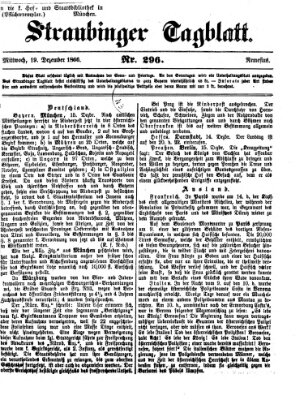Straubinger Tagblatt Mittwoch 19. Dezember 1866