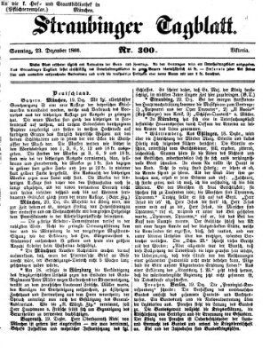 Straubinger Tagblatt Sonntag 23. Dezember 1866