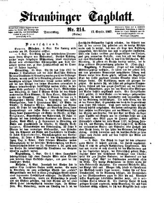 Straubinger Tagblatt Donnerstag 12. September 1867