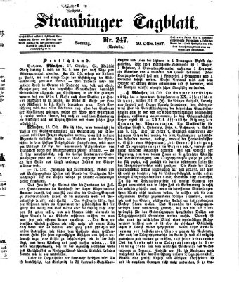 Straubinger Tagblatt Sonntag 20. Oktober 1867