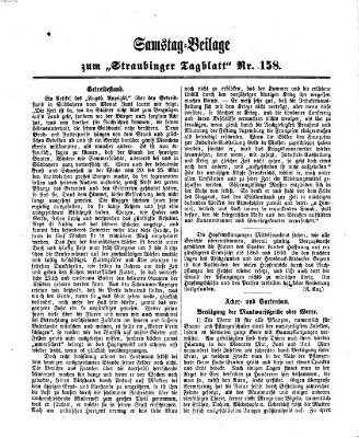 Straubinger Tagblatt Sonntag 7. Juli 1867