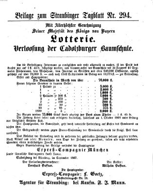 Straubinger Tagblatt Sonntag 15. Dezember 1867