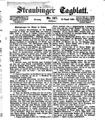 Straubinger Tagblatt Sonntag 23. August 1868